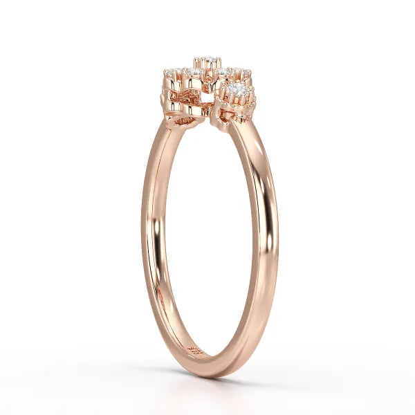 0,13 Karat runder, im Labor gezüchteter Diamantring