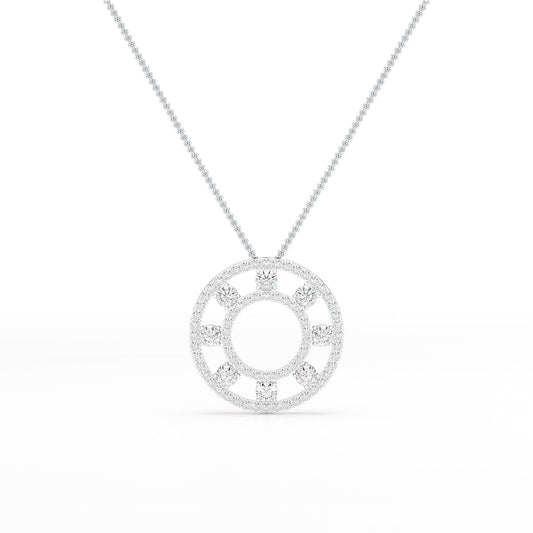 3.25 CT Round Cut Lab Diamond Pendant