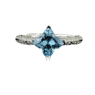 Intense Blue Lab-Grown Diamond Ring