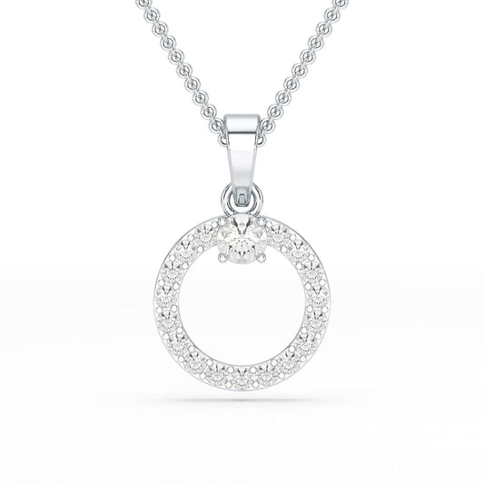 0.71 CT Lab Diamond Round Pendant