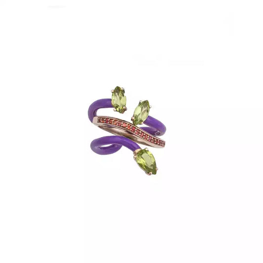 FRUITY 925 SILVER ENAMEL COLOR RINGS