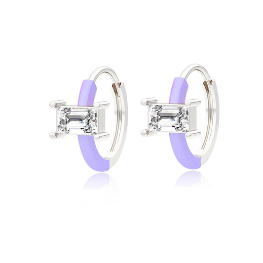 SILVIE 925 SILBER EMAILLE FARBE OHRRINGE