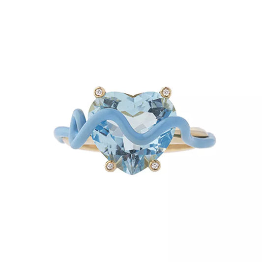 Drahtgebundene Ringe aus 925er Silber mit Emaille-Farben