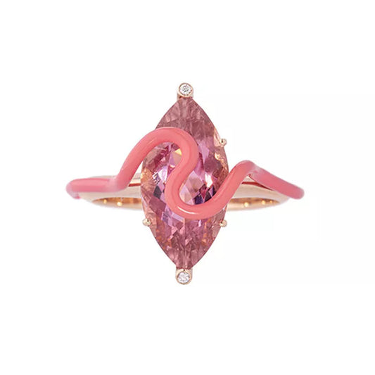 Drahtgebundene Ringe aus 925er Silber mit Emaille-Farben