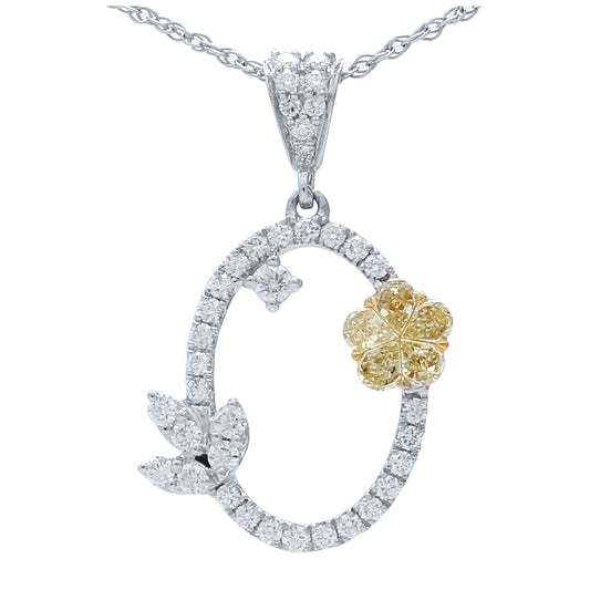 CIRCLE OF LIFE - 14K GOLD & NATURAL DIAMOND PENDANT