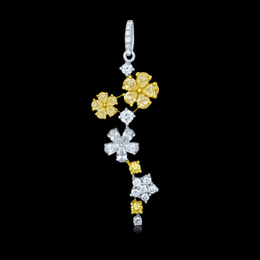CAREZZA - 14K GOLD & NATURAL DIAMOND PENDANT