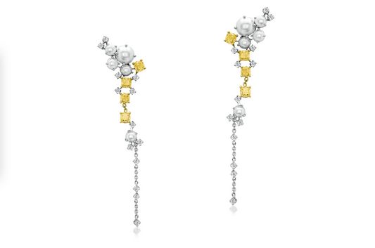 CAREZZE - 14K GOLD & NATURAL DIAMOND EARRINGS