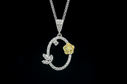 CIRCLE OF LIFE - 14K GOLD & NATURAL DIAMOND PENDANT