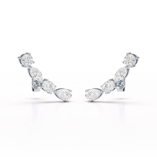 0.37 CT Lab Diamond Multi shape Earring