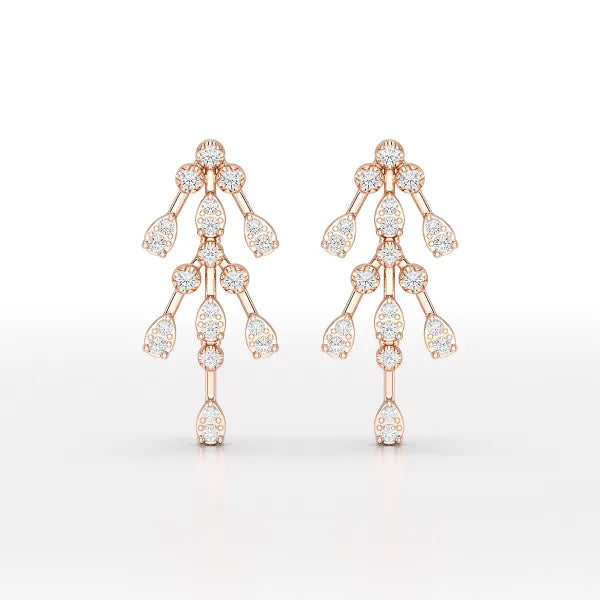 0.46 CT Lab Diamond Dangle Earring