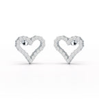 0.56 CT Heart Shaped Lab Diamond Stud Earrings