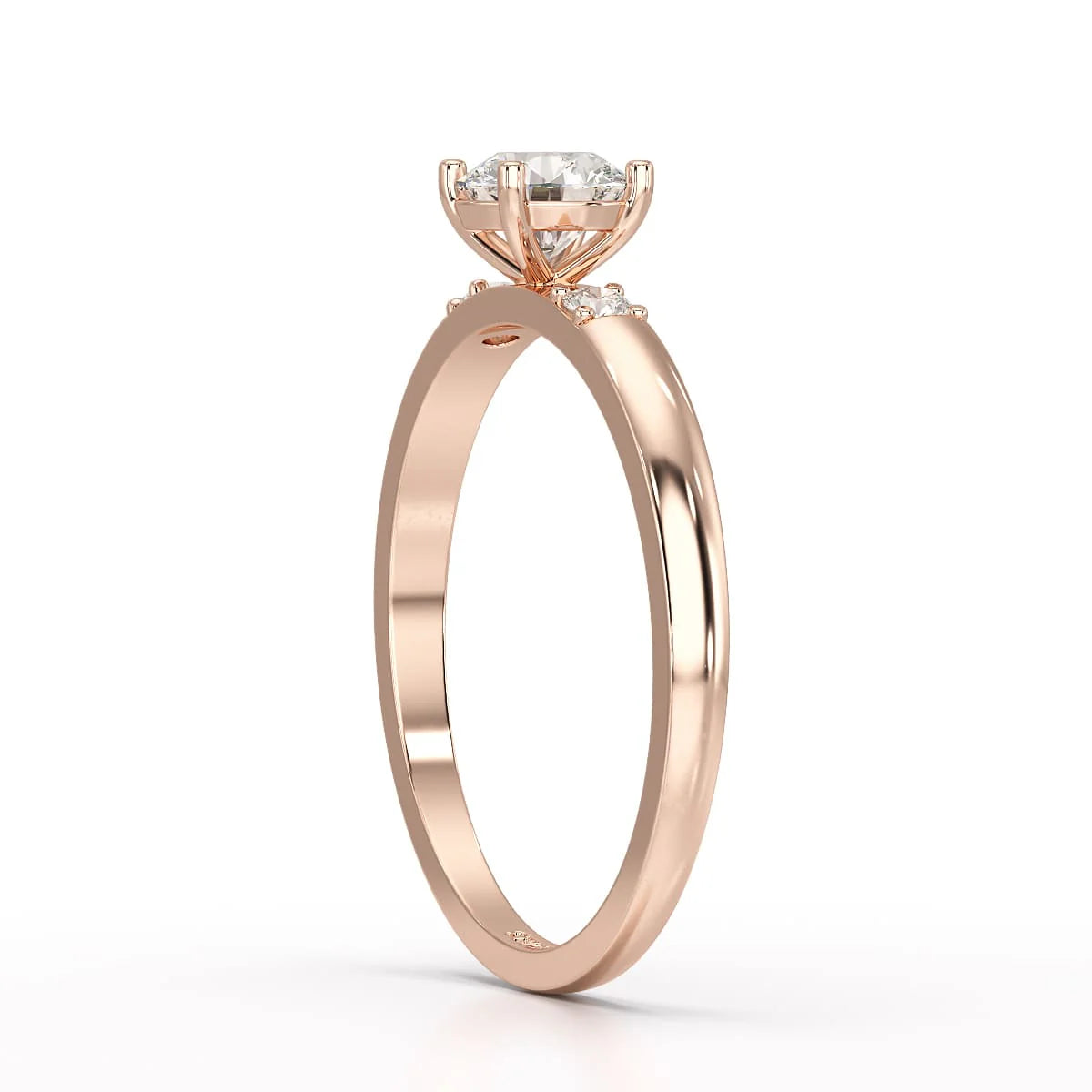 0.57 CT Lab Diamond Simple Solitaire Ring