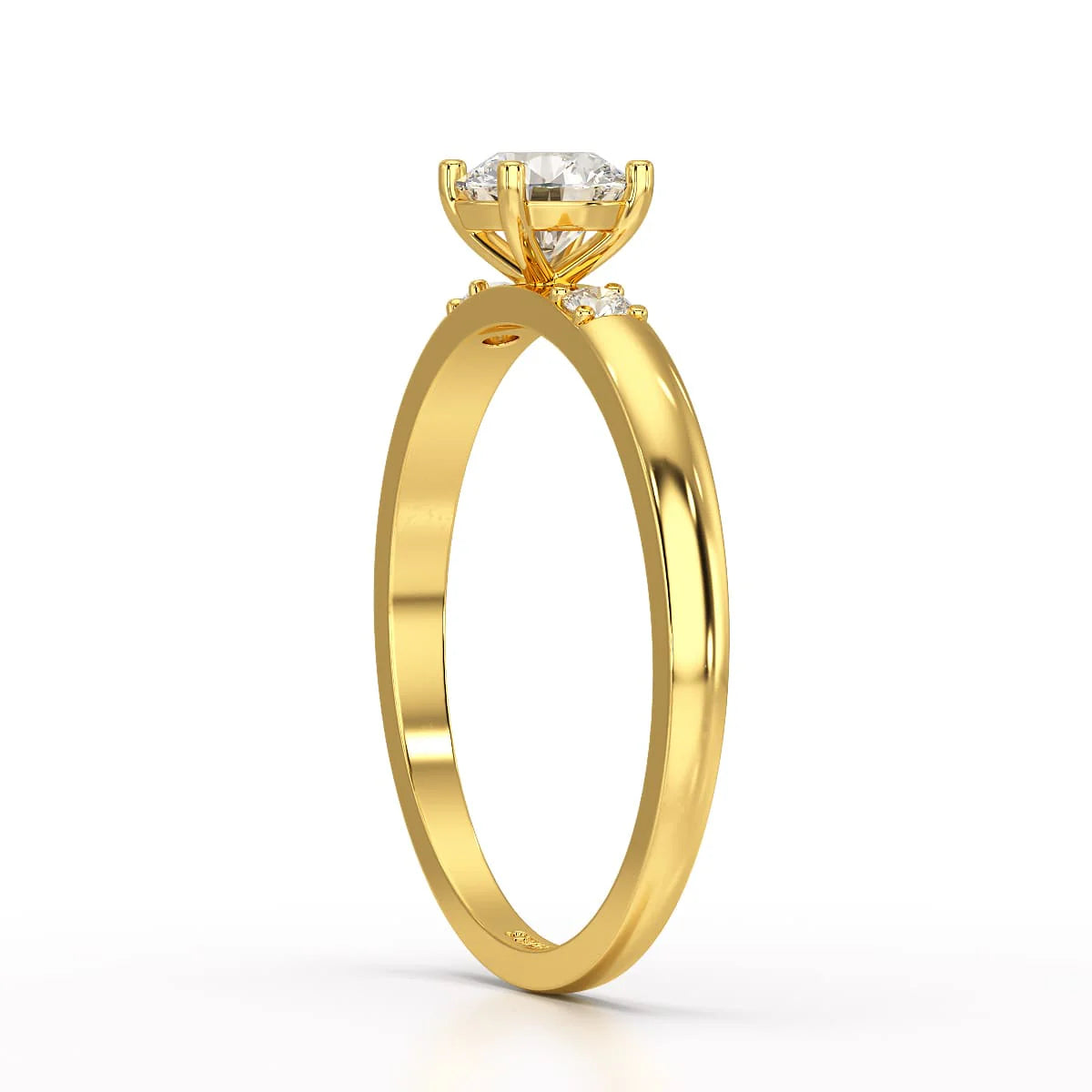 0.57 CT Lab Diamond Simple Solitaire Ring