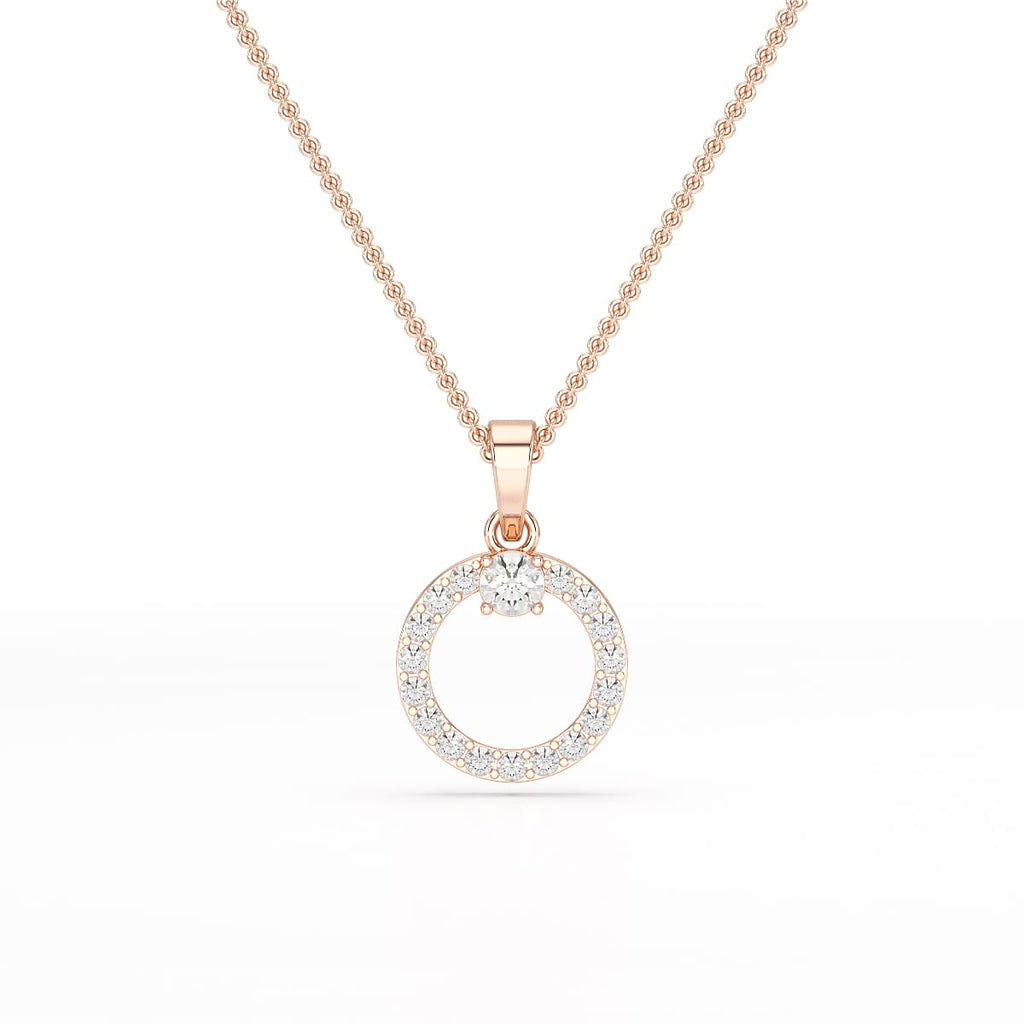 0.71 CT Lab Diamond Round Pendant
