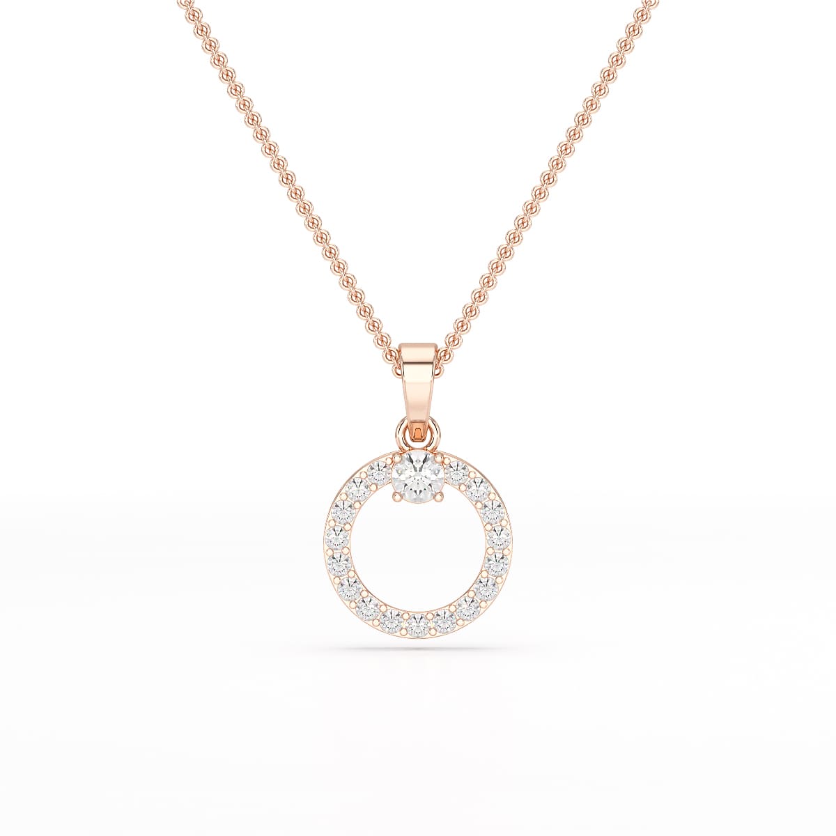 0.71 CT Lab Diamond Round Pendant