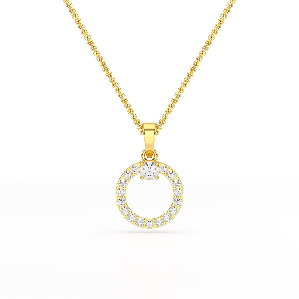 0.71 CT Lab Diamond Round Pendant