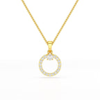 0.71 CT Lab Diamond Round Pendant
