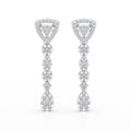 0.78 CT Round Dangle Drop Lab Diamond Earrings