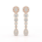 0.83 CT Lab Diamond Teardrop Dangle Earring