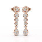 0.83 CT Lab Diamond Teardrop Dangle Earring