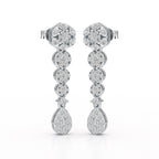 0.83 CT Lab Diamond Teardrop Dangle Earring