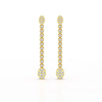 0.89 CT Lab Diamond Dangle Drop Wedding Earrings