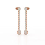 0.89 CT Lab Diamond Dangle Drop Wedding Earrings