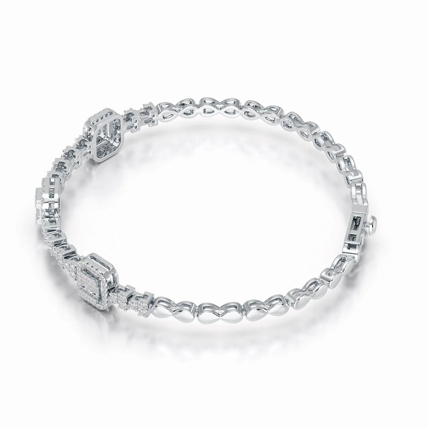 1.13 CT Baguette Cut Lab Diamond Bracelet