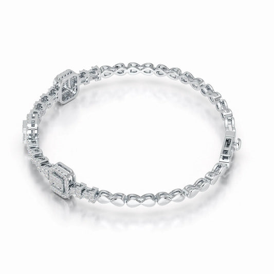 1.13 CT Baguette Cut Lab Diamond Bracelet