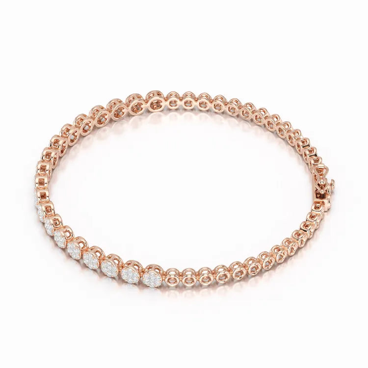 1,29 Karat 18 Karat Labordiamant-Tennisarmband