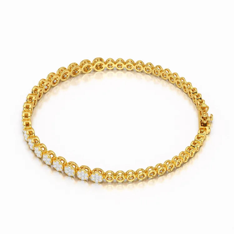 1,29 Karat 18 Karat Labordiamant-Tennisarmband