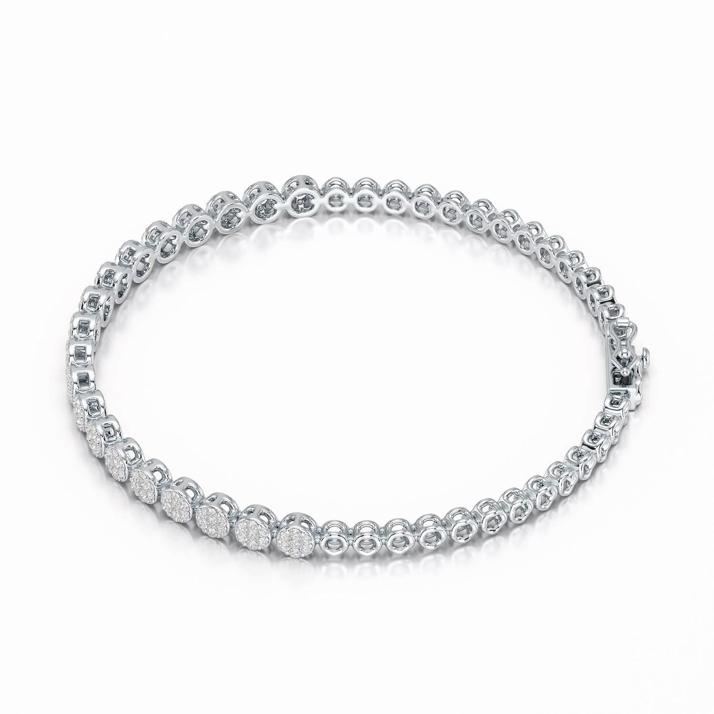 1.29 CT 18KT Lab Diamond Tennis Bracelet