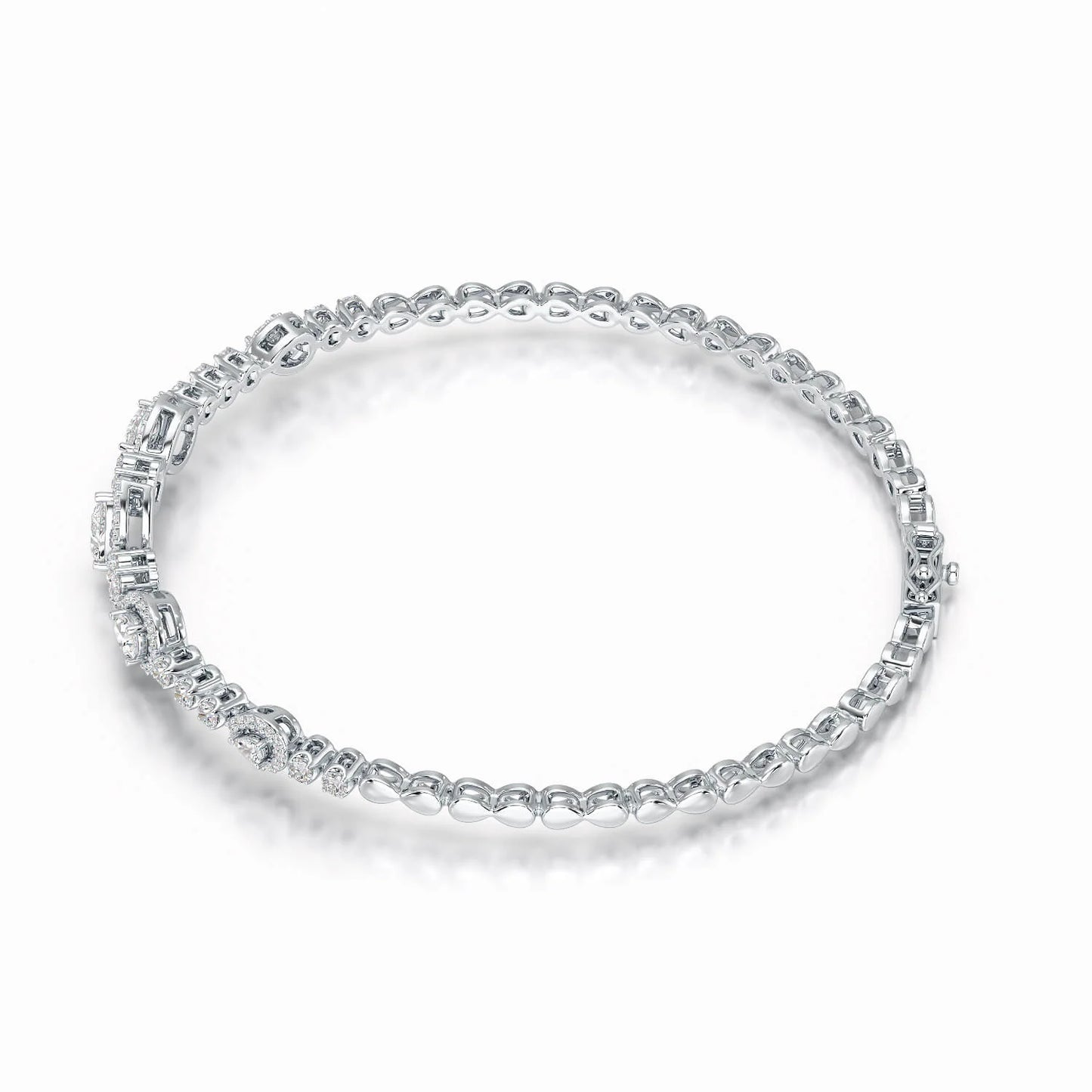 1.53 CT Pear Cut Lab Grown Diamond Bracelet