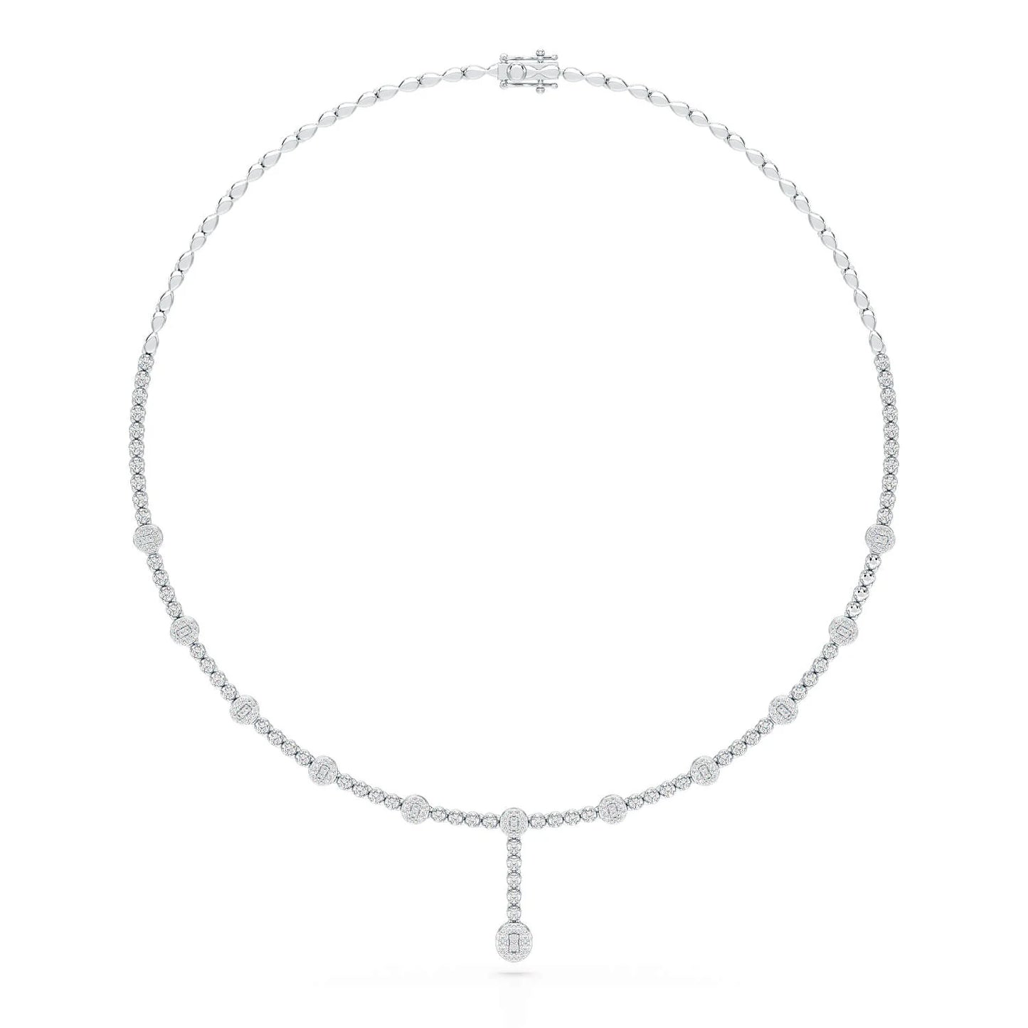 2.57 CT Lab Diamond Drop Necklace