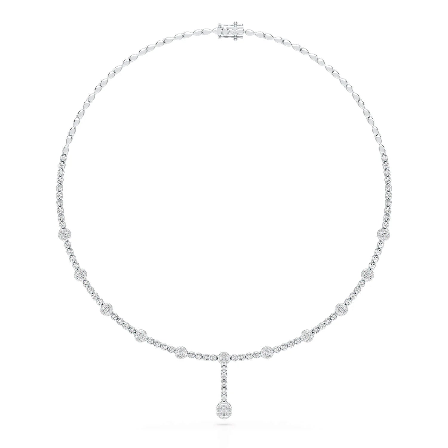 2.57 CT Lab Diamond Drop Necklace