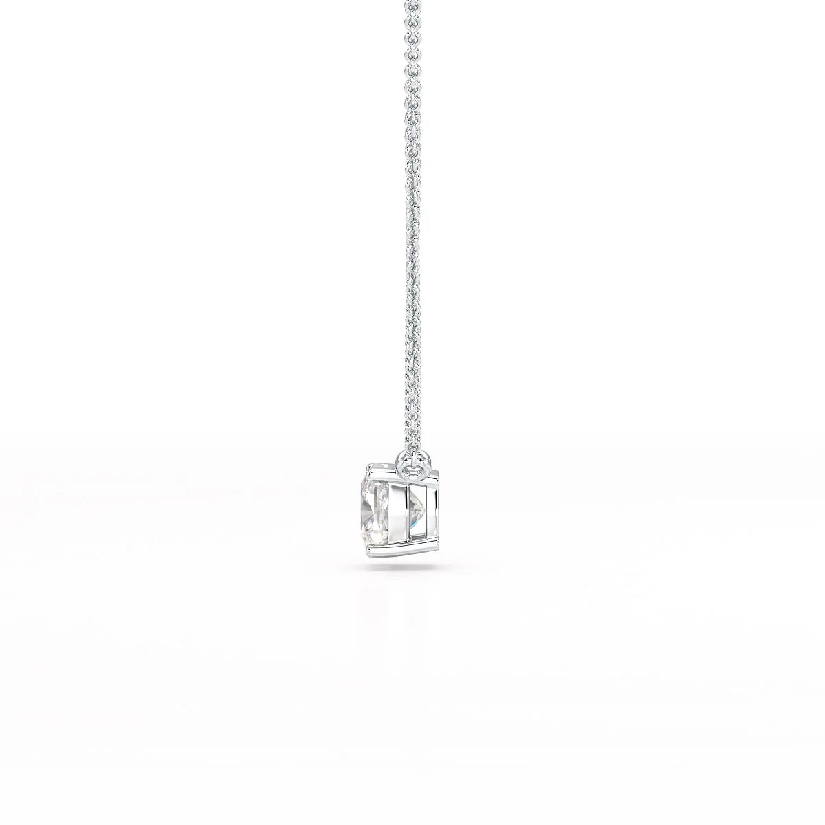 1 CT Cushion Solitaire Lab Grown Diamond Pendant