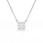 1 CT Cushion Solitaire Lab Grown Diamond Pendant