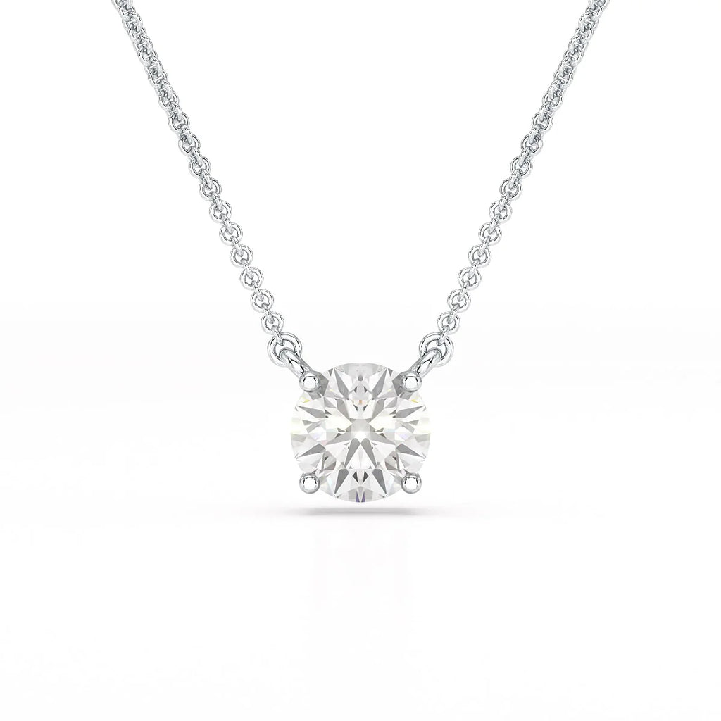 1 Carat Round Solitaire Lab Grown Diamond Pendant