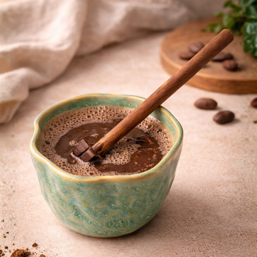 Cacao Essentials - Cacao Mug + Wooden Whisk