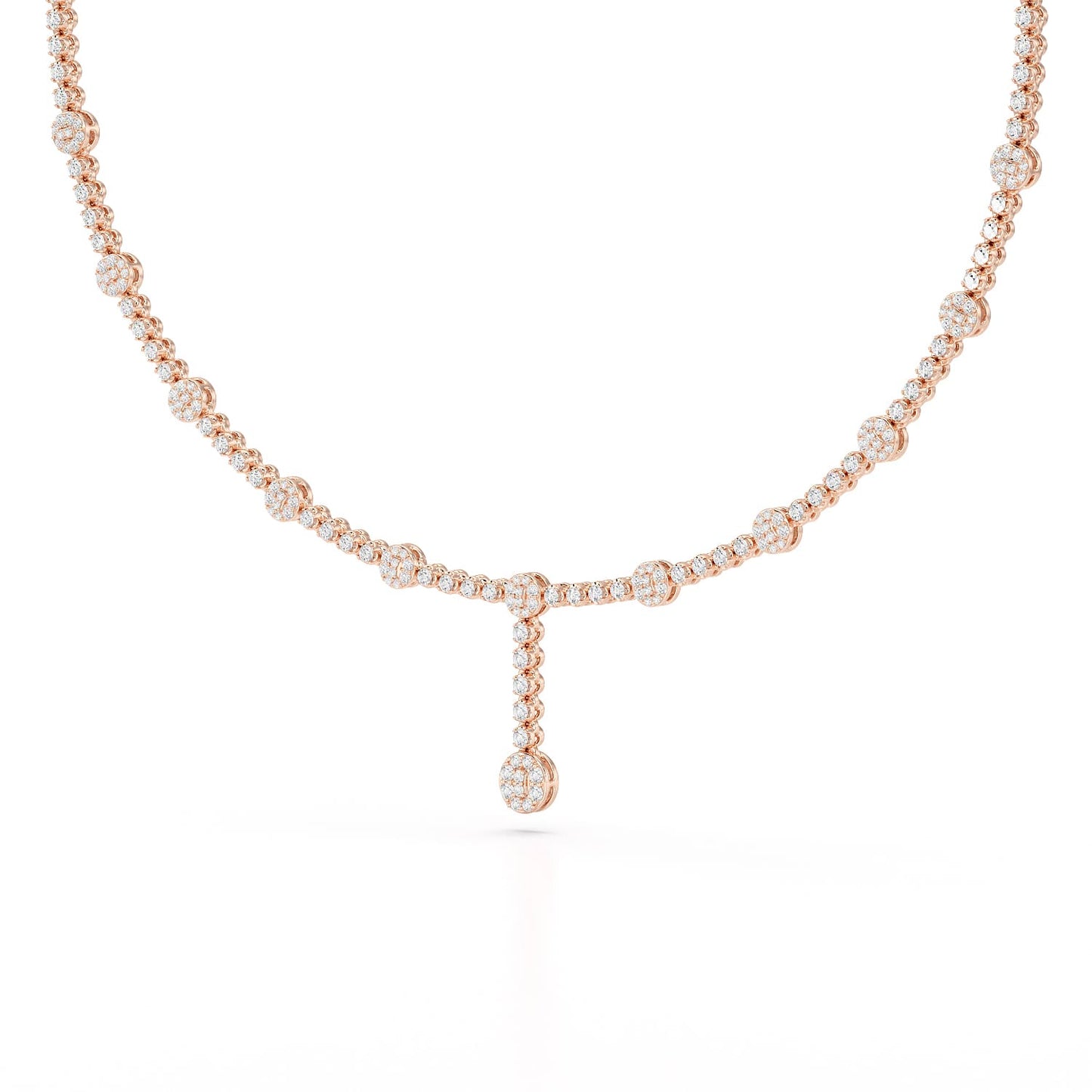 2.57 CT Lab Diamond Drop Necklace