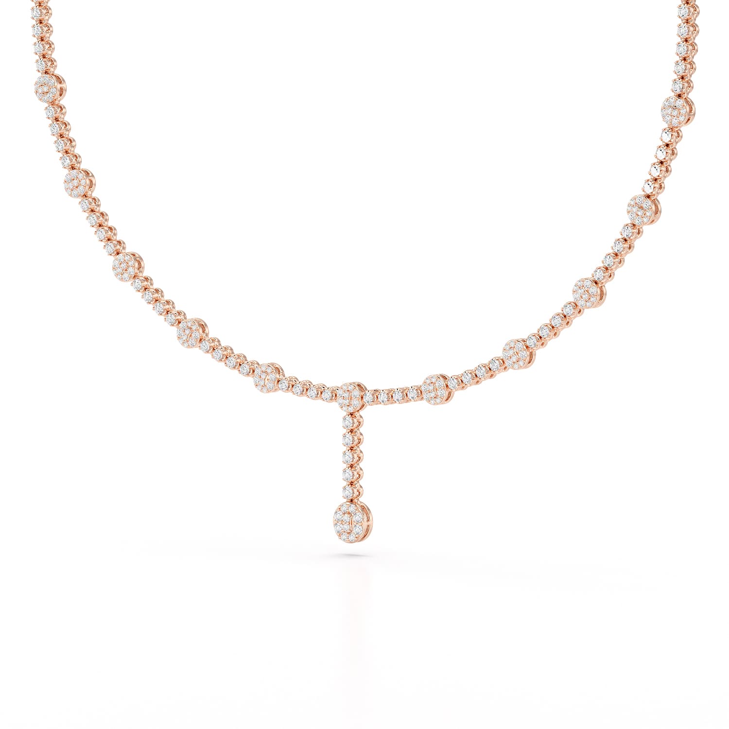 2.57 CT Lab Diamond Drop Necklace