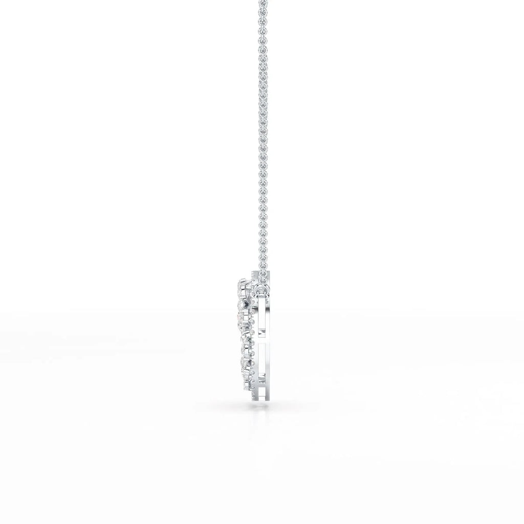 2,57 Karat Anhänger mit birnenförmigem Blumen-Lab-Diamant