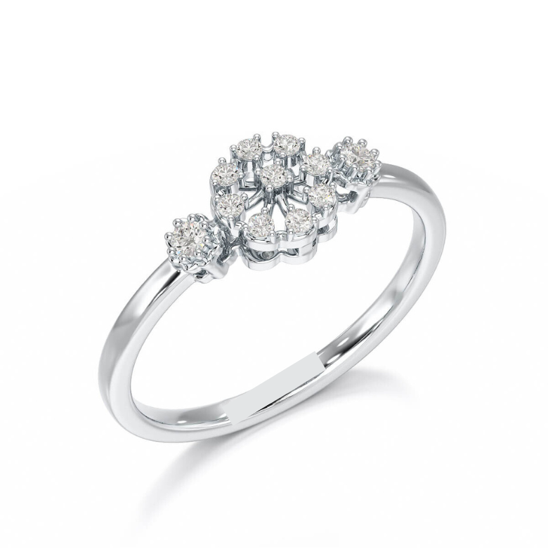 0.13 CT Round Lab Grown Diamond Ring