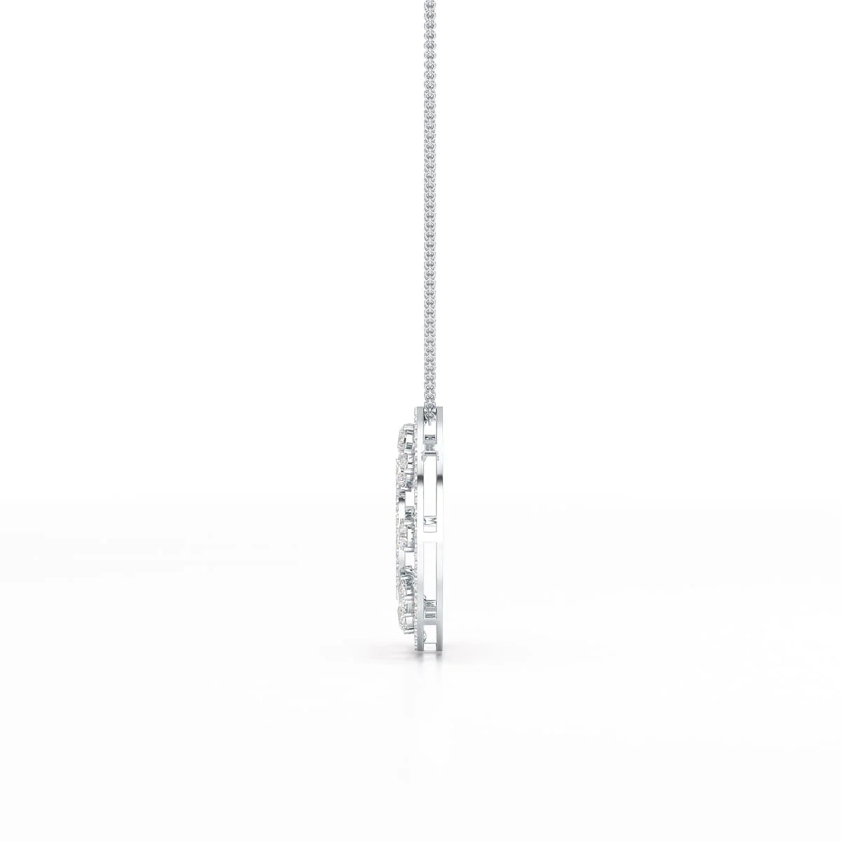 3.25 CT Round Cut Lab Diamond Pendant