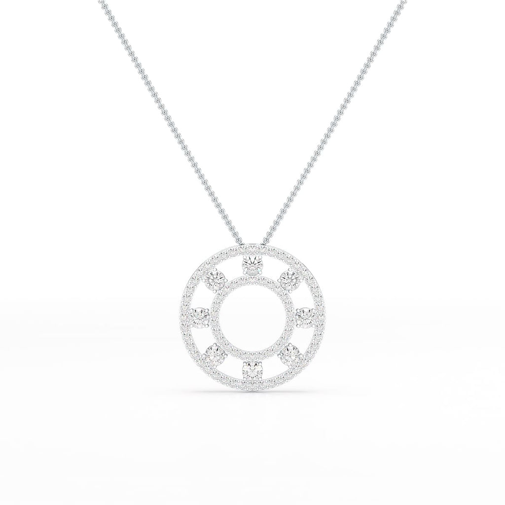 3.25 CT Round Cut Lab Diamond Pendant