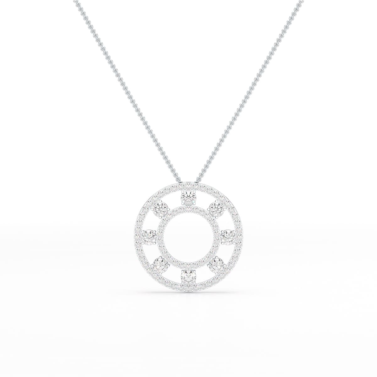 3.25 CT Round Cut Lab Diamond Pendant