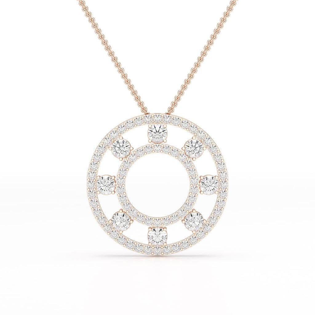3.25 CT Round Cut Lab Diamond Pendant