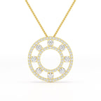 3.25 CT Round Cut Lab Diamond Pendant