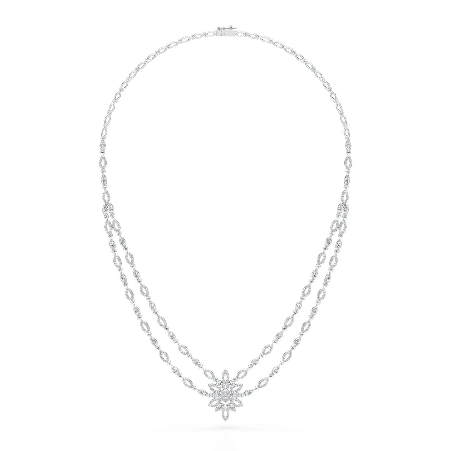 Layered Lab Grown Diamond 3.74 CT Necklace