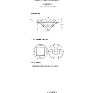 Diamante di 1,26 carati coltivato in laboratorio